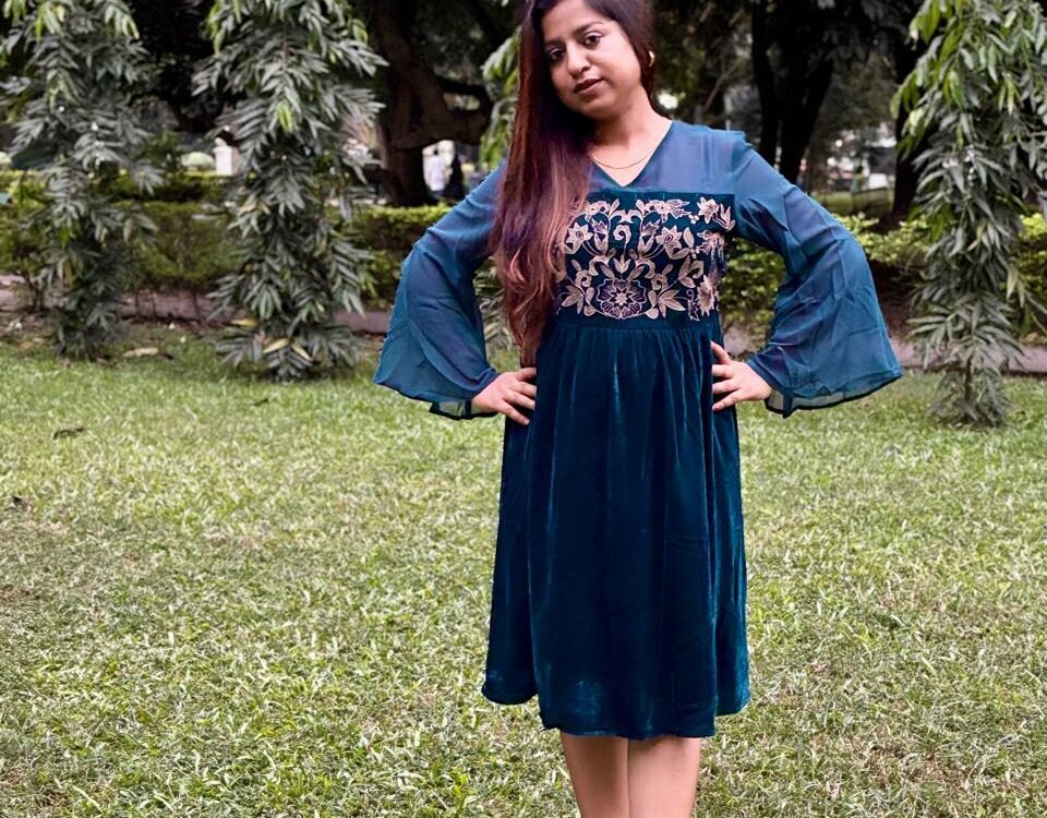 Women’s Blue Designer Dress